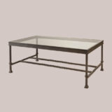 6051 Iron & Glass Rectangular Coffee Table