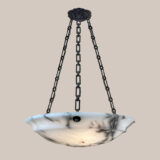 AL-190 Alabaster Bowl Hanging Fixture
